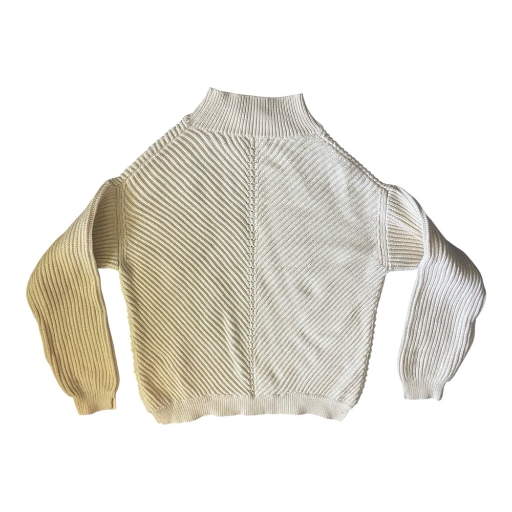 Marine Layer Cream Crew Neck Sweater EUC - Picture 3 of 5